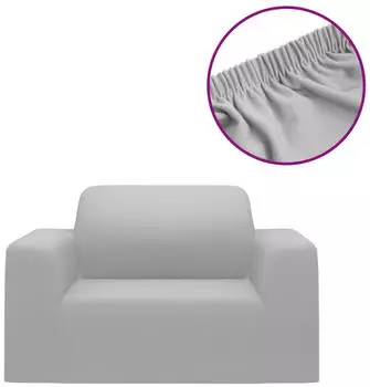 vidaXL Stretch-Sofahusse Grau Polyester-Jersey Modell 1