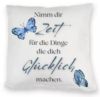 speecheese Dekokissen Nimm dir Zeit Kuschelkissen mit Spruch