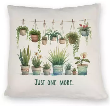 speecheese Dekokissen Pflanzen machen glücklich Kissen mit Spruch Just one more
