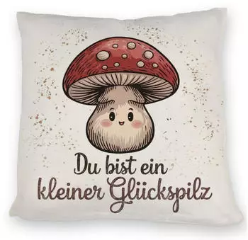 speecheese Dekokissen Pilz mit Gesicht - Glückspilz Kissen