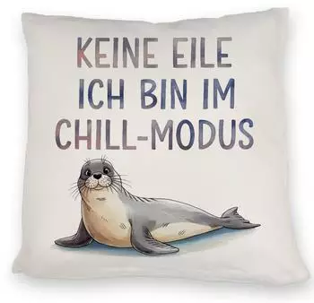 speecheese Dekokissen Seehund im Chill Modus Kissen