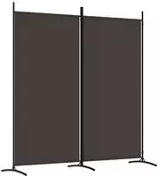 vidaXL 2-tlg. Paravent Braun 175x180 cm Stoff
