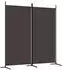 vidaXL 2 Tlg Paravent Braun 175x180 cm Stoff 350259