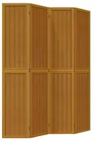 vidaXL 4-tlg. Raumteiler Braun Massivholz Paulownia