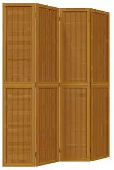 vidaXL 4 Tlg Raumteiler Braun Massivholz Paulownia 358819