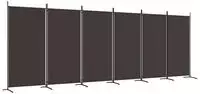 6-tlg. Paravent Braun 520x180 Cm Stoff Vidaxl