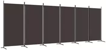 vidaXL 6 Tlg Paravent Braun 520x180 cm Stoff 350271