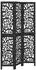 vidaXL 3 Tlg Paravent Schwarz Massivholz Paulownia 358751