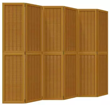 vidaXL 6 Tlg Raumteiler Braun Massivholz Paulownia 358826