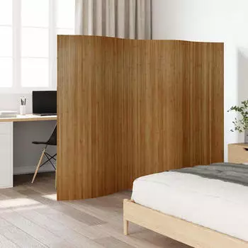 vidaXL Paravent Braun Breite 250 cm H&ouml;he 165 cm Bambus 376992