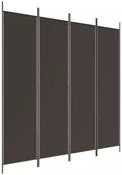 vidaXL 4 Tlg Paravent Braun 200x200 cm Stoff 350183