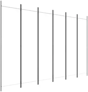 vidaXL 6 Tlg Paravent Wei&szlig; 300x200 cm Stoff 350190