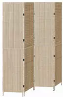 vidaXL Raumteiler Beige 195 x 180 cm Poly-Rattan