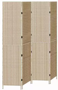 vidaXL Raumteiler Beige 195 x 180 cm Poly-Rattan 42003679