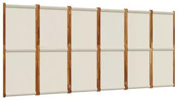 vidaXL 6 Tlg Paravent Hellgrau 420x180 cm 4003358