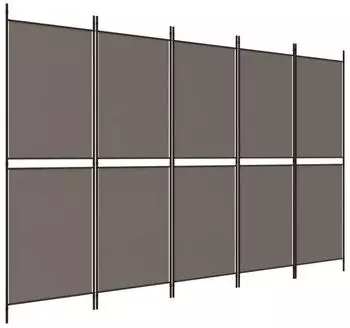 vidaXL 5 Tlg Paravent Anthrazit 250x220 cm Stoff 350252