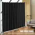 VEVOR Paravent Raumteiler mit Rollen, Stoff, 308,5x245,5cm, Schwarz
