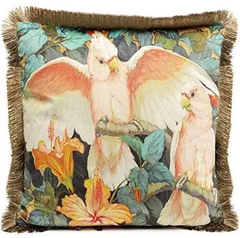 KARE Design-Kissen Parrots 45x45 cm Polyester Orange