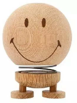 Hoptimist Wackelfigur Smiley M Eiche braun