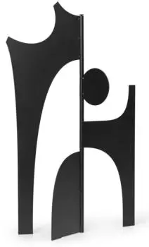 ferm LIVING Contour Piece Skulptur schwarz 20x42,7x18cm (1104266420)
