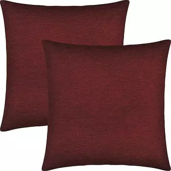 Erwin Müller Chenille Kissenhülle York im 2er-Pack rot 40x40 cm
