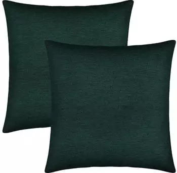 Erwin Müller Chenille Kissenhülle York im 2er-Pack grün 40x40 cm