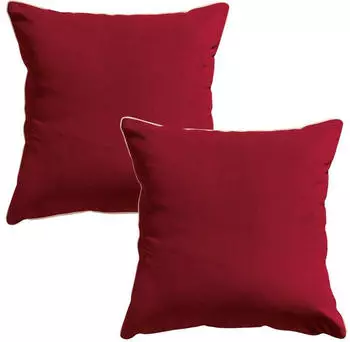 Erwin Müller Velours Kissenhülle Manchester im 2er-Pack 40x40 cm rot