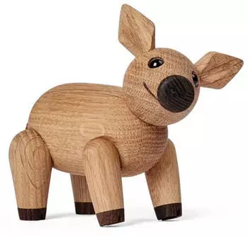 Spring Copenhagen Percy Pig Holzfigur 9 cm Eiche