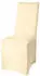 Beautissu Leona Stuhlhusse 95x45cm Creme Stretch Bankett