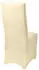 Beautissu Leona Stuhlhusse 95x45cm Creme Stretch Bankett