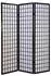 Homestyle4u 3-tlg. Paravent in Schwarz 132x175 cm 162