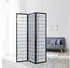 Homestyle4u 3-tlg. Paravent in Schwarz 132x175 cm 162