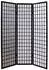 Homestyle4u 3-tlg. Paravent in Schwarz 132x175 cm 162