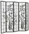 Homestyle4u 5-tlg. Paravent in Schwarz 220x179 cm 287