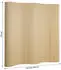 Homestyle4u Paravent Raumteiler in Hellbraun 250x200 cm 303