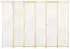 vidaXL 6-teiliger Raumteiler Cremeweiß 240 x 170 x 4 cm Stoff
