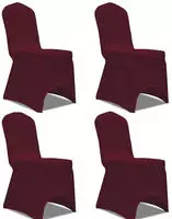 vidaXL Stretch Stuhlbezug 4 St&uuml;ck Bordeaux