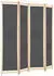 vidaXL 4-teiliger Raumteiler Grau 160 x 170 x 4 cm Stoff