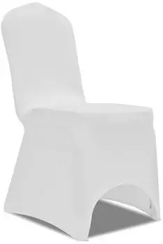 vidaXL Stretch-Stuhlhussen 100 Stk. Wei&szlig;