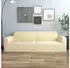 vidaXL Stretch Sofahusse 3-Sitzer Creme Polyester-Jersey