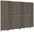 vidaXL Paravent 6 Tlg Grau Poly Rattan 365370