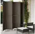 vidaXL Paravent 6 Tlg Grau Poly Rattan 365370