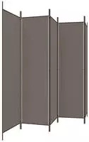 vidaXL 5-tlg. Paravent Anthrazit 250x200 cm Stoff
