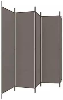 vidaXL 5 Tlg Paravent Anthrazit 250x200 cm Stoff 350188