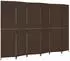 vidaXL Paravent 6 Tlg Braun Poly Rattan 365353