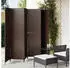 vidaXL Paravent 6 Tlg Braun Poly Rattan 365353