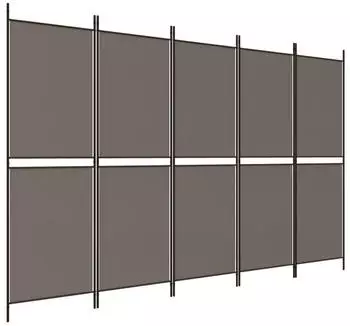 vidaXL 5 Tlg Paravent Anthrazit 250x200 cm Stoff 350236