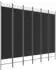vidaXL 6 Tlg Paravent Schwarz 240x200 cm Stoff 350161