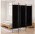 vidaXL 6 Tlg Paravent Schwarz 240x200 cm Stoff 350161