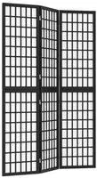 vidaXL 3-tlg. Paravent Japanischer Stil Faltbar 120x170 cm Schwarz